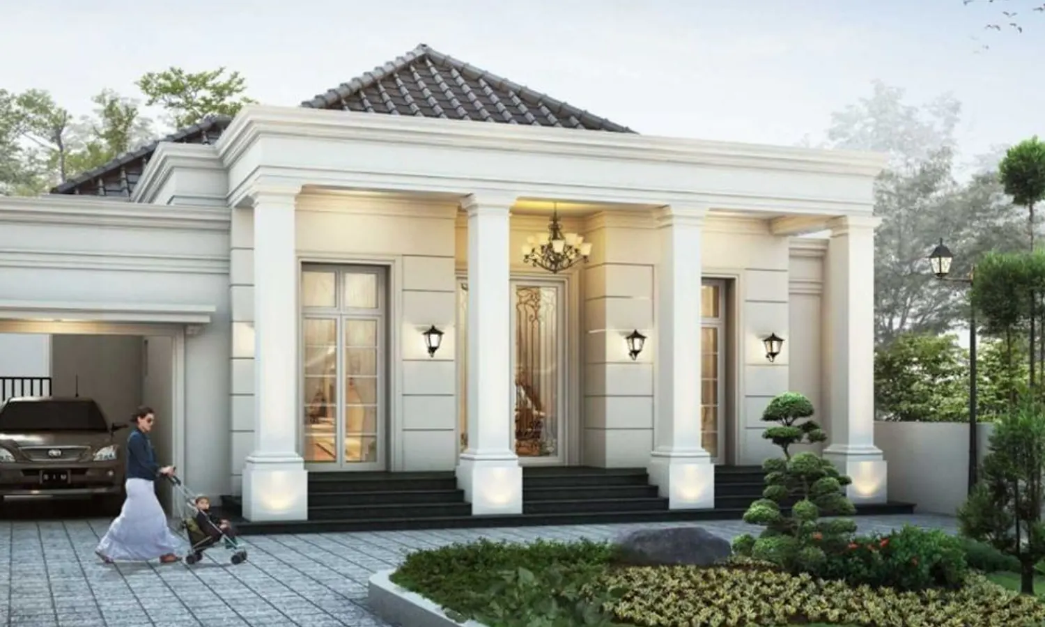 10 Inspirasi Model Teras Rumah Klasik Minimalis dan Mewah