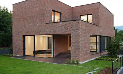 Desain rumah bata merah